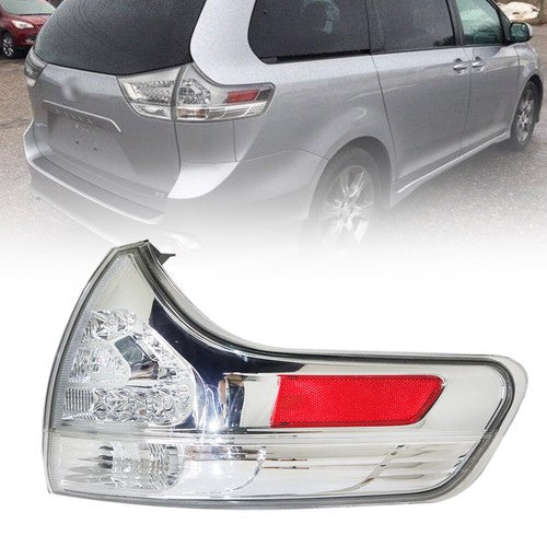 Solid Spare Right Tail Lights Fit For 11-15 Toyota Sienna Lamp RH Halogen Red Rear Red Lens