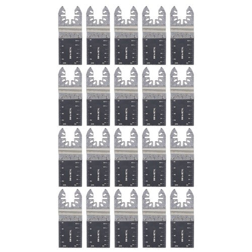 Solid Spare 20 Pcs 35-89mm Bi-Metal Oscillating Multi Tool Saw Blades Wood Metal Cut Cutter