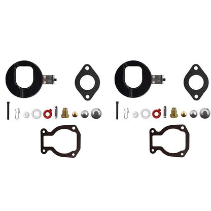 Solid Spare 2× 398453 Carburetor Carb Kit W/ Float For Johnson Evinrude 9.9HP 15HP 1974-1988