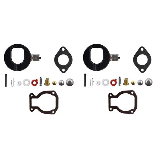 Solid Spare 2× 398453 Carburetor Carb Kit W/ Float For Johnson Evinrude 9.9HP 15HP 1974-1988