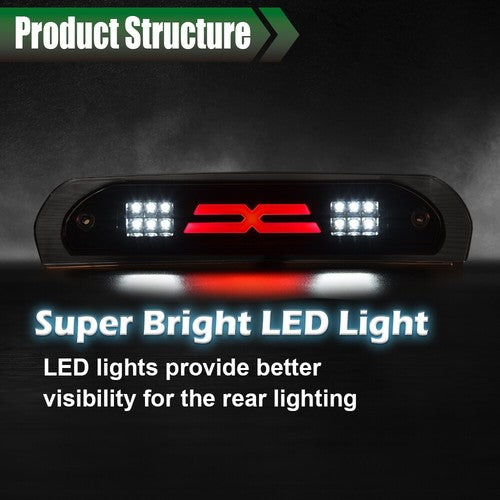 Solid Spare Smoked LED 3rd Tail Light Brake Lamp Fit For 02-09 Dodge Ram 1500 2500 3500
