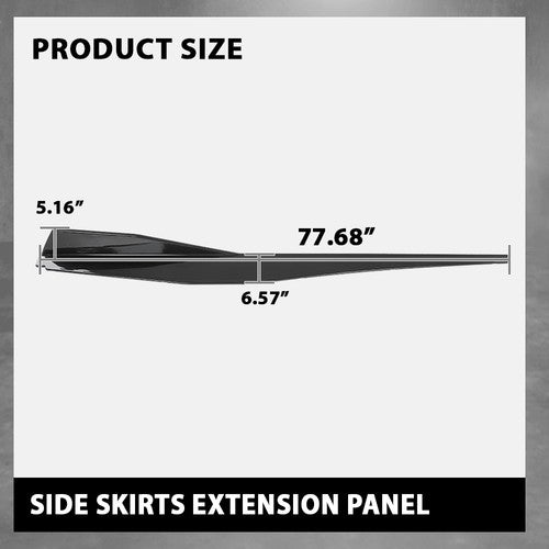 Solid Spare Fit For 2020 2021 2022 2023 Corvette C8 5VM Side Skirts Extension Lip Panel NEW