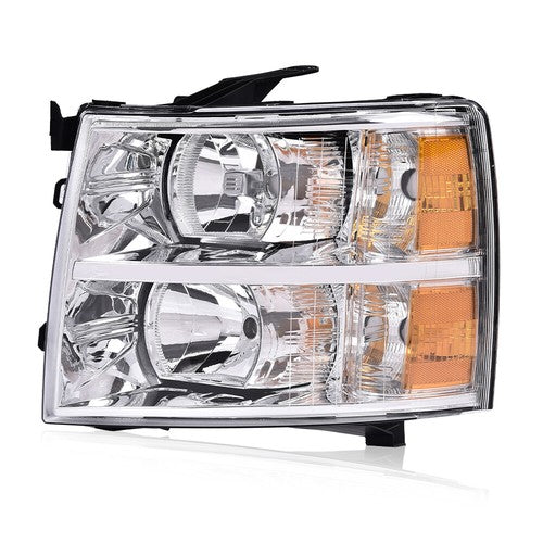 Solid Spare Headlight Fit For 2007-2014 Chevy Silverado 1500 2500HD 3500HD Left Driver Side