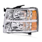 Solid Spare Headlight Fit For 2007-2014 Chevy Silverado 1500 2500HD 3500HD Left Driver Side