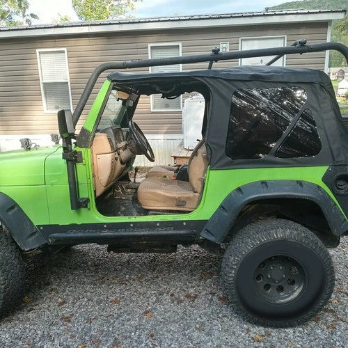Solid Spare Roof Rack For Jeep Wrangler TJ Rubicon 97-2006 Textured Black Replace For 76713