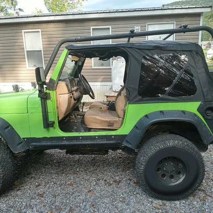 Solid Spare Roof Rack For Jeep Wrangler TJ Rubicon 97-2006 Textured Black Replace For 76713