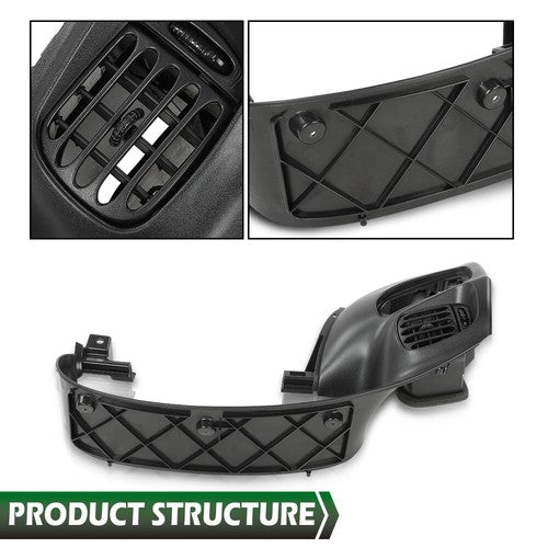 Solid Spare Fit For 1997-2003 Ford F150 Expedition Dash Instrument Cluster Bezel Panel Black