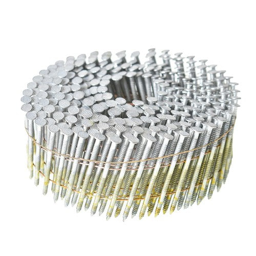 Solid Spare 3600Pcs Siding Nails 2 x 0.092 15 Degree Collated Wire Coil Full Round Head US