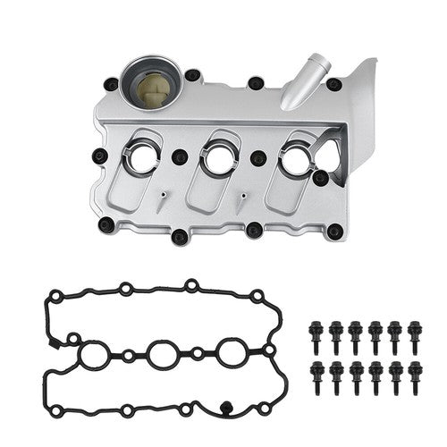 Solid Spare Left Engine Valve Cover w/ Gasket Fit For 2005-2011 Audi A4 A6 Quattro V6 3.2L