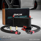 Solid Spare Universal 10 Row 10AN Engine Oil Cooler Filter Adapter & Hose Relocation Kit