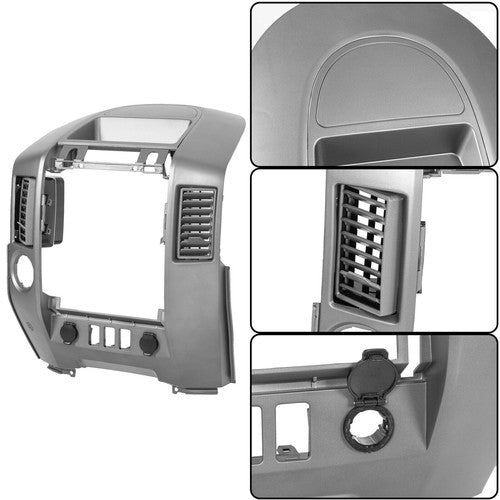 Solid Spare For 2004-2006 Nissan Titan Armada Instrument Cluster Dash Panel Dash Radio Bezel