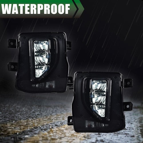 Solid Spare Fit For 2016-2018 Chevy Silverado 1500 LED Smoke Bumper Fog Light Lamps+Switch