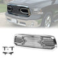 Solid Spare For 2013-2018 Dodge Ram 1500 Front Bumper Grille Chrome Grill Big Horn Style