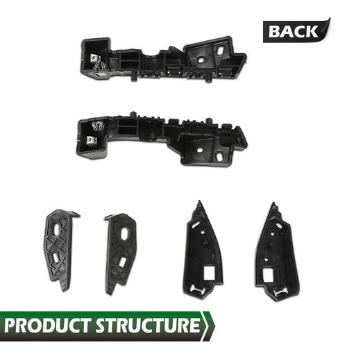 Solid Spare Fit For Chevrolet Malibu 2016-2018 Front Bumper Brackets Retainer Support 6Pcs