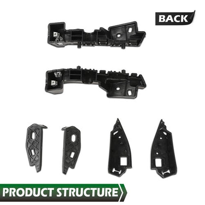 Solid Spare Fit For Chevrolet Malibu 2016-2018 Front Bumper Brackets Retainer Support 6Pcs
