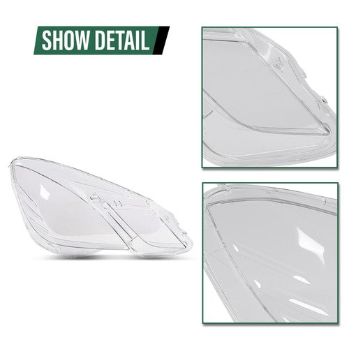 Solid Spare Fit For 2009-2013 Mercedes-Benz E Class W212 4-Door Headlight Replacement Lens