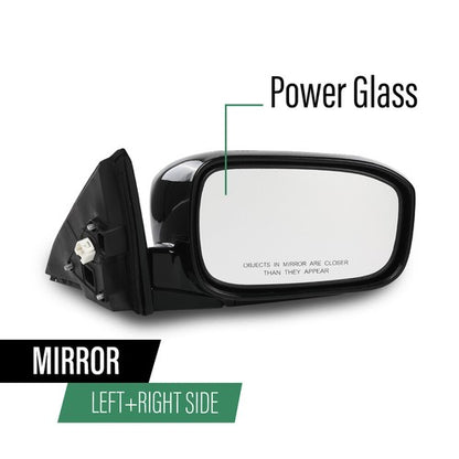 Solid Spare Fit For 03-07 Honda Accord Manual Folding Power Mirror Driver & Passenger