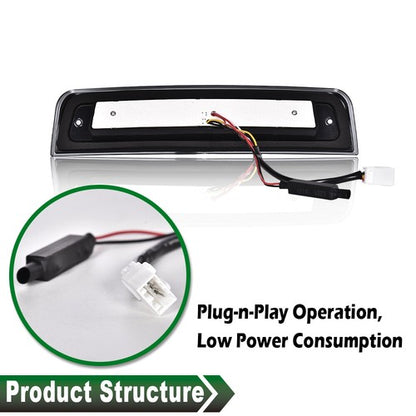 Solid Spare Fit For 2009-2017 RAM 1500 2500 3500 3D LED Truck Tail Brake Light Cargo Lamp