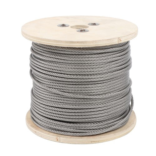 Solid Spare 3/16"x500ft 7x19 T304 Stainless Steel Wire Rope Cable 3700lb Fracture Strength