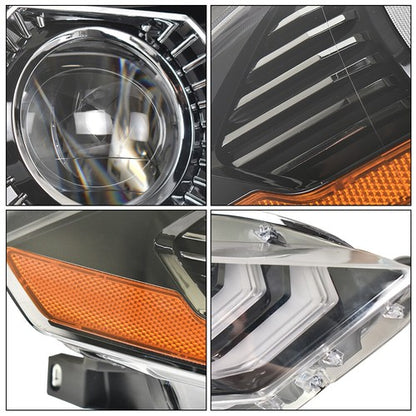 Solid Spare Black Headlight LED DRL Projector Lamp Right Side Fit For Ford Mustang 2018-2020