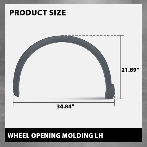 Solid Spare Fit For 2015-2018 Audi Q3 Front Fender Flare Wheel Arch Molding Trim Left Side
