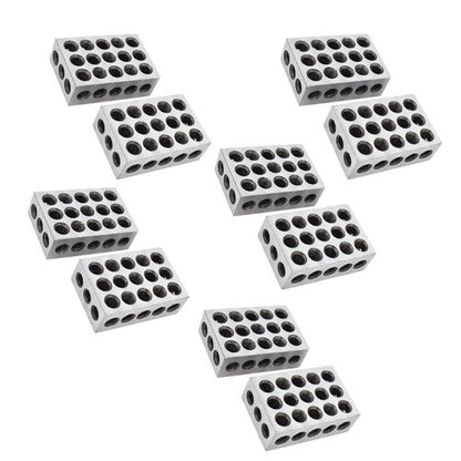 Solid Spare 5 MATCHED PAIRS PRECISION 1-2-3 BLOCKS 23 HOLES MACHINIST 123 .0002"