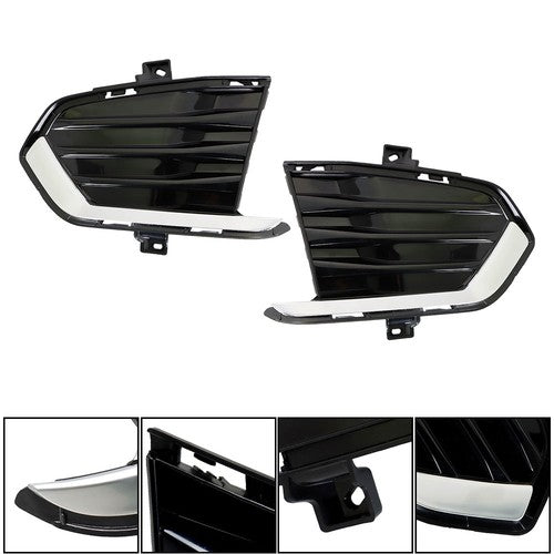 Solid Spare Fog Lamp Cover For Cadillac XT5 2017-2019 Black New Driver+Passenger Side Front