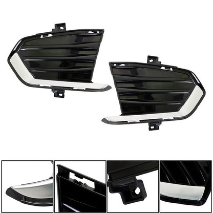 Solid Spare Fog Lamp Cover For Cadillac XT5 2017-2019 Black New Driver+Passenger Side Front
