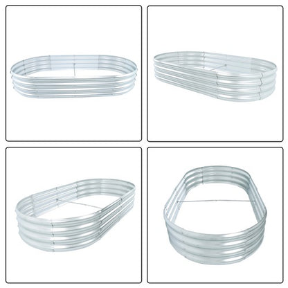 Solid Spare 2 Pcs 6x3x1ft Galvanized Raised Garden Bed Kit Large Metal Planter Box Outdoor