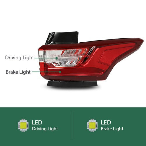 Solid Spare LED Tail Light Brake Lamp Assembly Fit For 18-21 Chevrolet Traverse Right Side