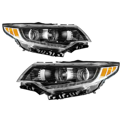 For 2016 2017 2018 Kia Optima LED DRL Headlights w/ Bulbs Headlamps Left & Right