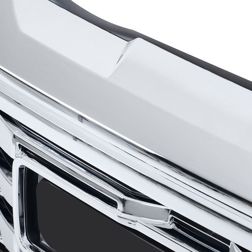 Solid Spare For GMC Sierra 1500 2022-2024 84878064 Front Upper Grille W/ Camera Hole Chrome