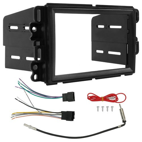 Solid Spare Double Din Dash Kit Stereo Radio Installation Kit w/Wire Harness For Chevrolet