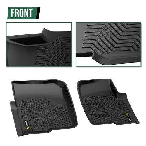 Solid Spare TPE Floor Mats Liners Fit For 2004-2008 Ford F-150 Super Crew Cab All Weather