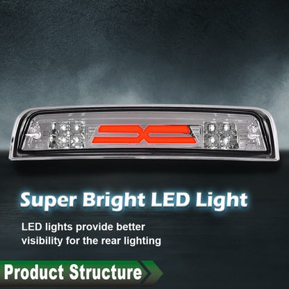 Solid Spare Fit For 2009-2018 Dodge Ram 1500 2500 3500 Clear LED 3rd Brake Light Cargo Lamp