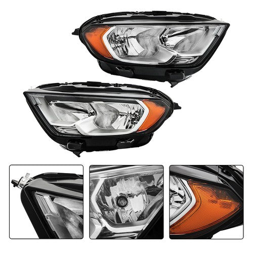 Solid Spare For Ford EcoSport S Sport 2018-2022 LH+RH Headlights Replacement Halogen Housing