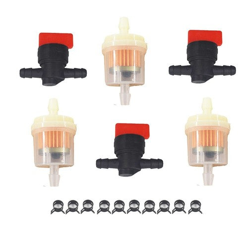 Solid Spare 3Kit 1/4" Fuel Gas Filter Shut Cut Off Valve 494768 698183 697947 In Line