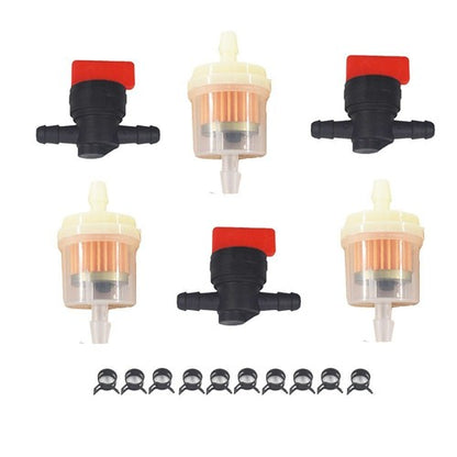 Solid Spare 3Kit 1/4" Fuel Gas Filter Shut Cut Off Valve 494768 698183 697947 In Line