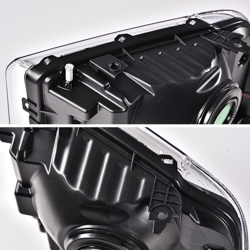 Solid Spare Clear Corner Headlights w/ LED DRL Fit For 2005-2007 Ford F250 F350 Super Duty