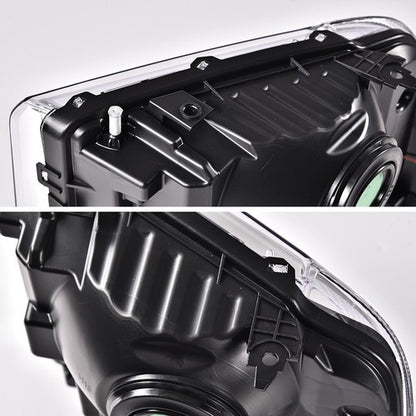 Solid Spare Clear Corner Headlights w/ LED DRL Fit For 2005-2007 Ford F250 F350 Super Duty