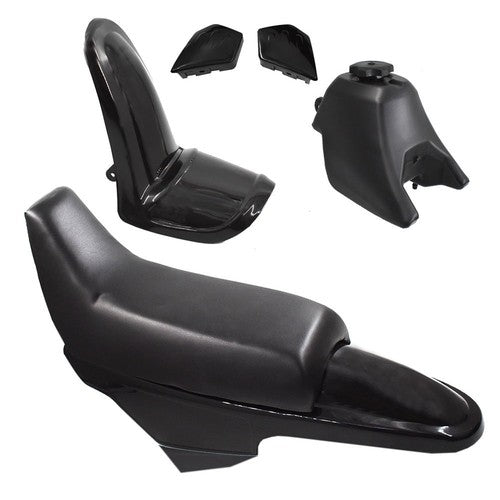 Solid Spare Plastic Fender Body Seat Gas Tank Kit for Yamaha PW50 PY50 Black