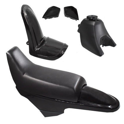 Solid Spare Plastic Fender Body Seat Gas Tank Kit for Yamaha PW50 PY50 Black