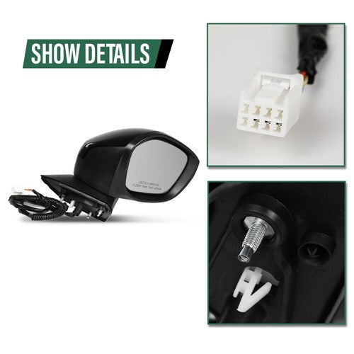 Solid Spare New Fit For 2022-2023 Honda Civic 3 Pin Manual Fold Power Mirror Passenger Side