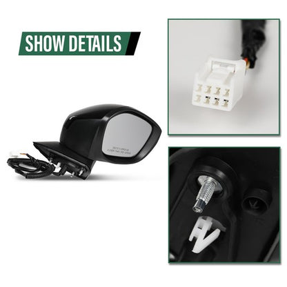 Solid Spare New Fit For 2022-2023 Honda Civic 3 Pin Manual Fold Power Mirror Passenger Side