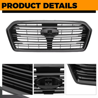 Glossy Black Front Upper Grille Mesh Fit For 2019 2020 2021 2022 Subaru Ascent