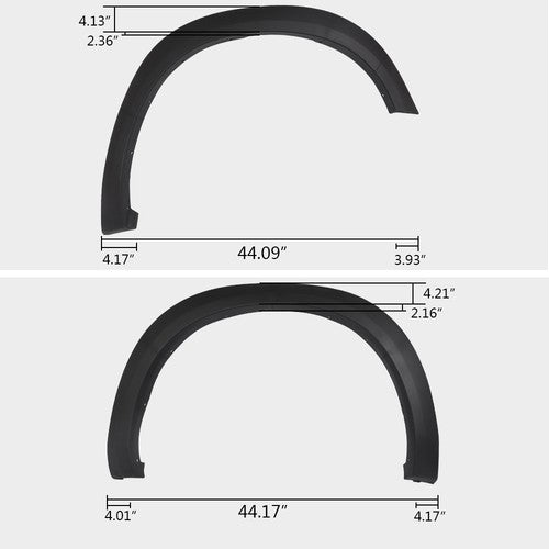 Solid Spare 4PCS Factory Style Bolt On Fender Flares Fit For 2009-2023 Dodge Ram 1500