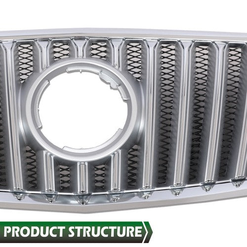 Solid Spare Fit For 2010-2013 Buick Lacrosse Front Bumper Upper Grille Grill w/ Chrome Trim