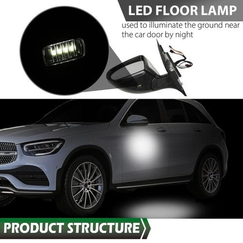 Solid Spare Left Side Mirror Blind Spot Fit For 16-21 Mercedes Benz X253 Class GLC300/350