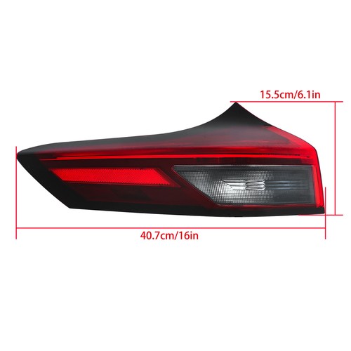 Solid Spare For Nissan Rogue 2021-2023 Single LH Side Tail Light Replacement LED Clear Lens