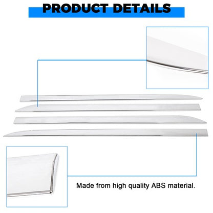 Solid Spare 4 PCS Outside Door Body Side ABS Molding Chrome Trim For Toyota SIENNA 2011-2020